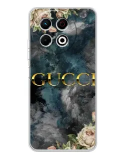 Чехол для TECNO Spark 30 Pro с картинкой «Абстрактные цветы Gucci»