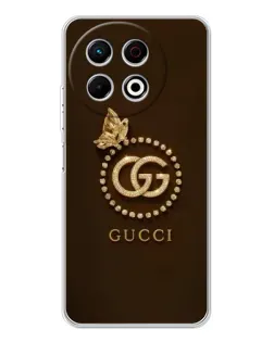 Чехол для TECNO Spark 30 Pro с картинкой «Gucci — золотая бабочка»