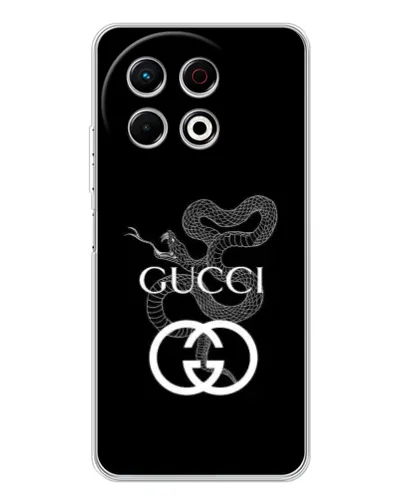Чехол для TECNO Spark 30 Pro с картинкой «Gucci — серебряная змея»