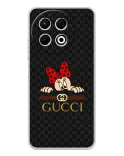 Чехол для TECNO Spark 30 Pro с картинкой «Минни Маус Gucci — черный»