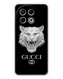Чехол для TECNO Spark 30 Pro с картинкой «Gucci — серебряный лев»