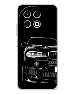 Чехол для TECNO Spark 30 Pro с картинкой «Темный силуэт BMW»