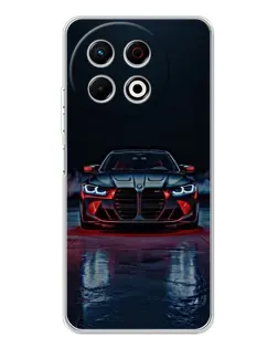 Чехол для TECNO Spark 30 Pro с картинкой «BMW на мокрой дороге»