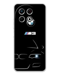 Чехол для TECNO Spark 30 Pro с картинкой «Минималистичный принт BMW M3»
