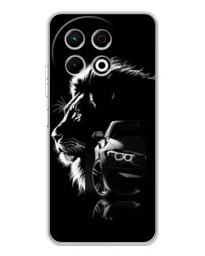 Чехол для TECNO Spark 30 Pro с картинкой «BMW и лев»