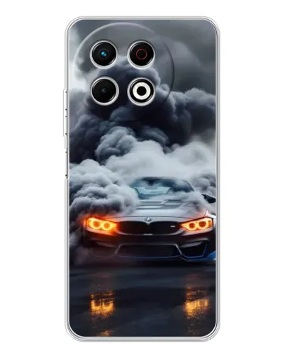 Чехол для TECNO Spark 30 Pro с картинкой «BMW в дыму»