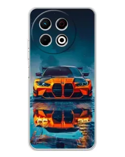 Чохол для TECNO Spark 30 Pro з картинкою «BMW — золота емблема»