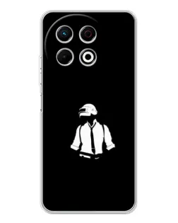 Чохол для TECNO Spark 30 Pro з картинкою «PUBG — білий шолом»