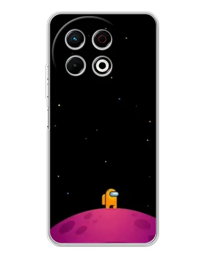 Чехол для TECNO Spark 30 Pro с картинкой «Одинокий герой на планете»