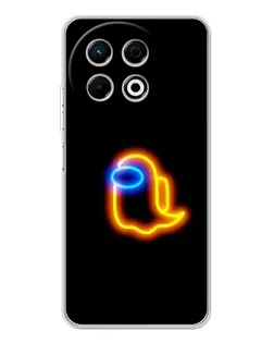 Чехол для TECNO Spark 30 Pro с картинкой «Among Us неоновое сияние»