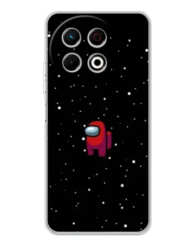 Чехол для TECNO Spark 30 Pro с картинкой «Красный Among Us»
