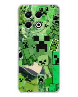 Чехол для TECNO Spark 30 Pro с картинкой «Криперы Minecraft»