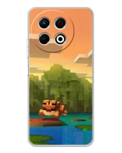 Чехол для TECNO Spark 30 Pro с картинкой «Майнкрафт закат солнца»