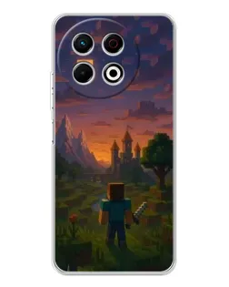 Чехол для TECNO Spark 30 Pro с картинкой «Стив у башни»