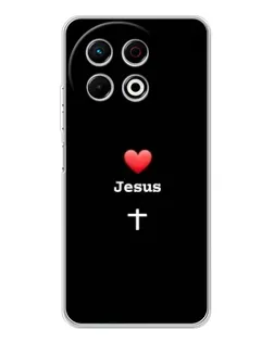 Чохол для TECNO Spark 30 Pro з картинкою «Серце - Jesus» Чохол для TECNO Spark 30 Pro з картинкою «Серце - Jesus»