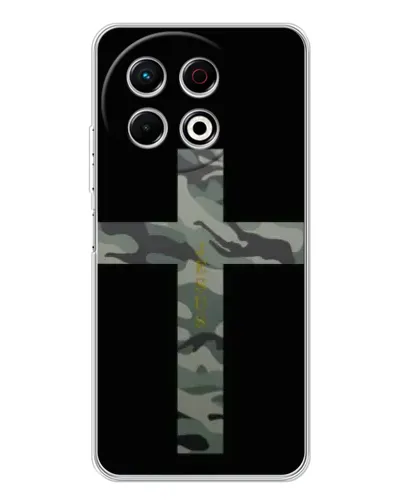 Чехол для TECNO Spark 30 Pro с картинкой «Милитари Крест» Чехол для TECNO Spark 30 Pro с картинкой «Милитари Крест»