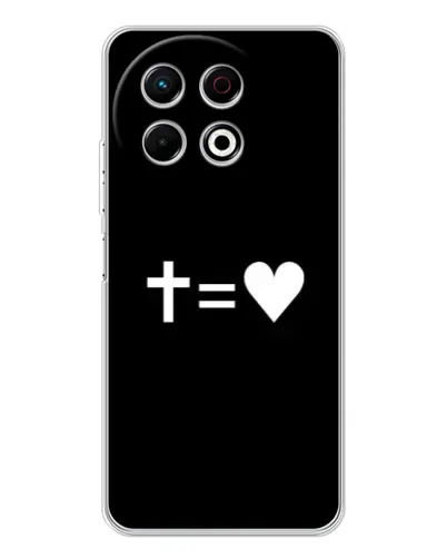 Чехол для TECNO Spark 30 Pro с картинкой «Крест и Сердце» Чехол для TECNO Spark 30 Pro с картинкой «Крест и Сердце»