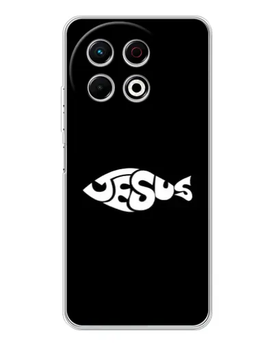 Чехол для TECNO Spark 30 Pro с картинкой «Рыба Jesus» Чехол для TECNO Spark 30 Pro с картинкой «Рыба Jesus»