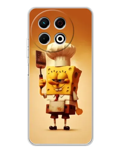 Чехол для TECNO Spark 30 Pro с картинкой «Губка Боб повар»