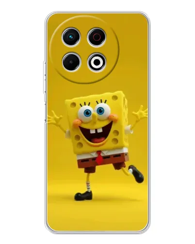 Чехол для TECNO Spark 30 Pro с картинкой «Позитивный Губка Боб»