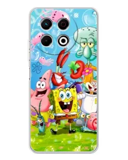 Чохол для TECNO Spark 30 Pro з картинкою «Губка Боб та друзі»