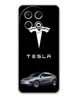Чохол для TECNO Spark 30 Pro з картинкою «Tesla Model Y»