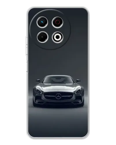Чехол для TECNO Spark 30 Pro с картинкой «Mercedes на черном» Чехол для TECNO Spark 30 Pro с картинкой «Mercedes на черном»