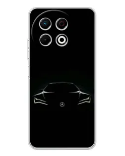 Чохол для TECNO Spark 30 Pro з картинкою «Mercedes — силует авто»