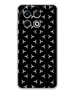 Чохол для TECNO Spark 30 Pro з картинкою «Mercedes паттерн зірок»