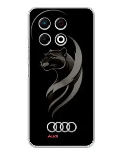 Чехол для TECNO Spark 30 Pro с картинкой «Графика — пантера и Audi»