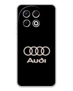 Чехол для TECNO Spark 30 Pro с картинкой «Audi — золотой логотип»