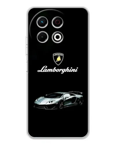 Чехол для TECNO Spark 30 Pro с картинкой «Логотип Lamborghini классика»