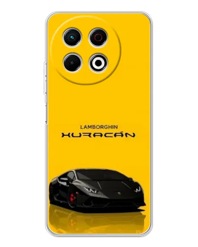 Чехол для TECNO Spark 30 Pro с картинкой «Lamborghini Huracan черный»