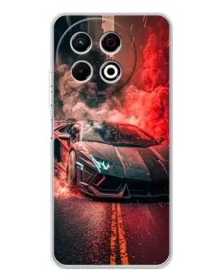 Чехол для TECNO Spark 30 Pro с картинкой «Lamborghini красный дым»
