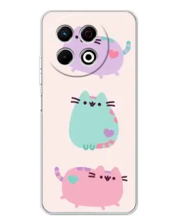 Чехол для TECNO Spark 30 Pro с картинкой «Pusheen трио»