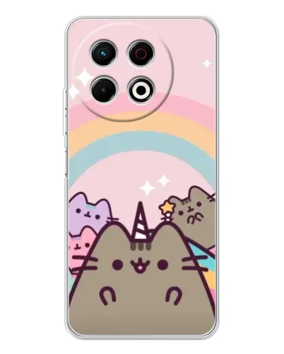 Чехол для TECNO Spark 30 Pro с картинкой «Единорог Pusheen»