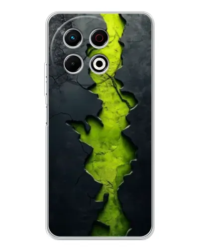 Чехол для TECNO Spark 30 Pro с картинкой «Салатовый разлом скалы» Чехол для TECNO Spark 30 Pro с картинкой «Салатовый разлом скалы»