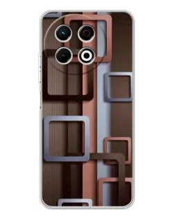 Чохол для TECNO Spark 30 Pro з картинкою «Коричневі об'ємні квадрати» Чохол для TECNO Spark 30 Pro з картинкою «Коричневі об'ємні квадрати»