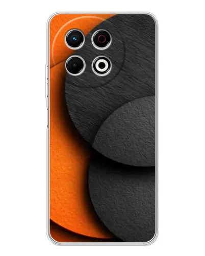 Чехол для TECNO Spark 30 Pro с картинкой «Геометрия оранжевых кругов» Чехол для TECNO Spark 30 Pro с картинкой «Геометрия оранжевых кругов»