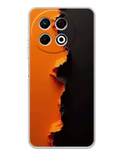 Чехол для TECNO Spark 30 Pro с картинкой «Оранжевый разлом»