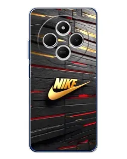 Чехол для TECNO Spark 30 с картинкой «Золотой Nike на металле»