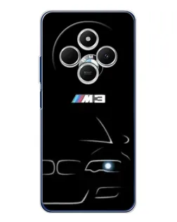 Чехол для TECNO Spark 30 с картинкой «Минималистичный принт BMW M3»
