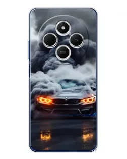 Чехол для TECNO Spark 30 с картинкой «BMW в дыму»