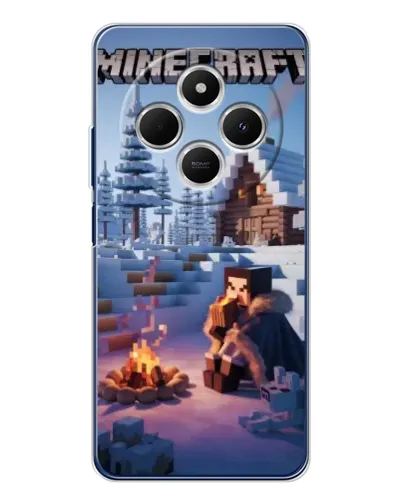 Чехол для TECNO Spark 30 с картинкой «Зимний Minecraft» Чехол для TECNO Spark 30 с картинкой «Зимний Minecraft»