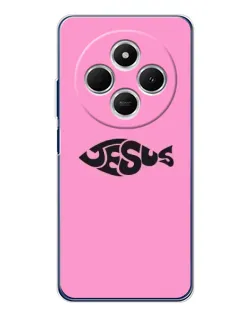 Чохол для TECNO Spark 30 з картинкою «Рожевий символ Jesus»