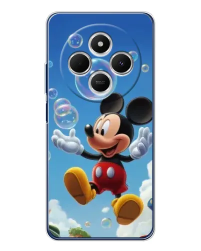 Чехол для TECNO Spark 30 с картинкой «Mickey и мыльные пузыри»