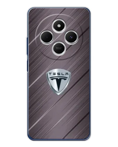 Чехол для TECNO Spark 30 с картинкой «Металлическая текстура Tesla»