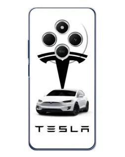 Чехол для TECNO Spark 30 с картинкой «Tesla White Style»