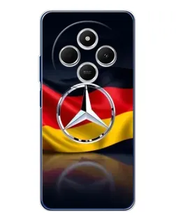 Чехол для TECNO Spark 30 с картинкой «Mercedes — флаг Германии»
