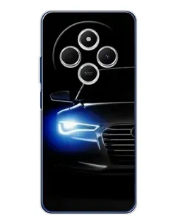 Чехол для TECNO Spark 30 с картинкой «Неоновый взгляд Audi»